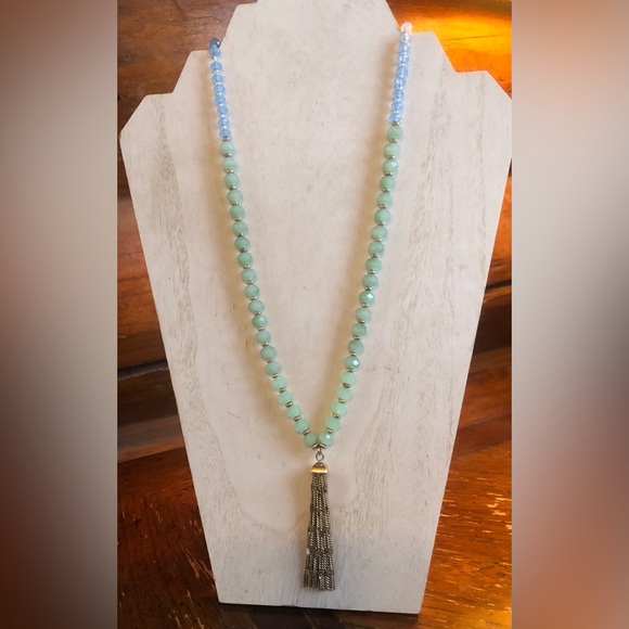 Banana Republic Jewelry - BANANA REPUBLIC Bead and Tassel Necklace